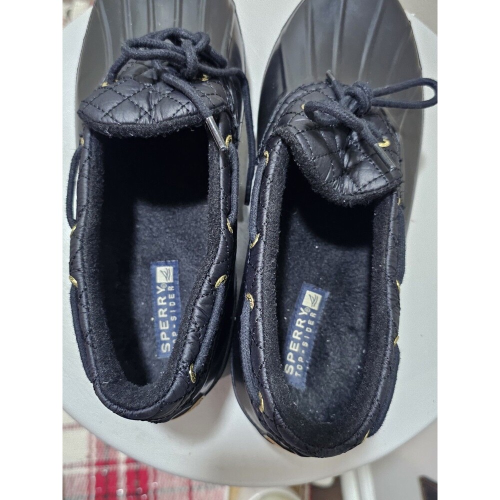 Sperry Top Sider Black Duck Boots Waterproof Warm Womens boots Size 10 - Picture 10 of 11